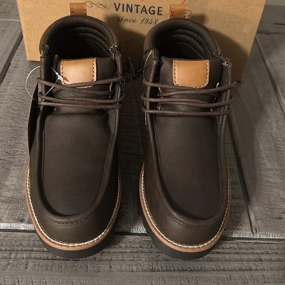 WEATHERPROOF VINTAGE Mens Brown Pull Tab Padded Chester Platform Chukka Boots 8M - Picture 2 of 8